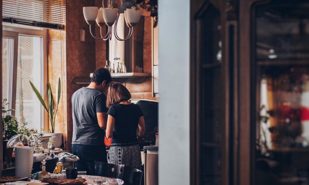 Couple Cooking Together